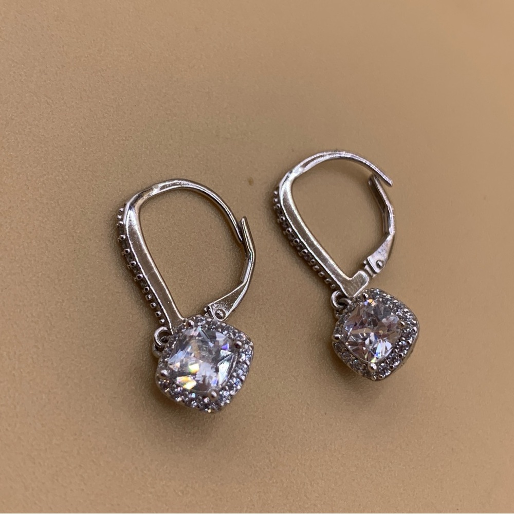 Elegant faux Silver Earrings